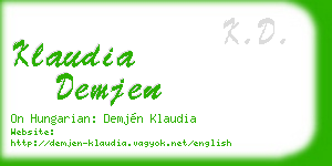 klaudia demjen business card